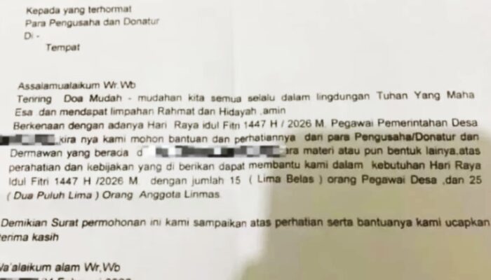 Heboh Surat Permintaan THR, Kades Jampang Tarik Edaran dan Berujung Minta Maaf