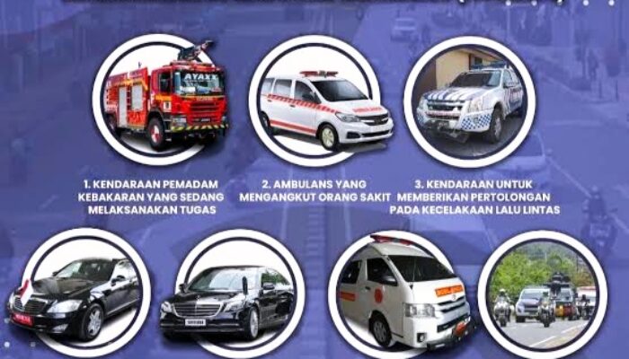 Jangan Menghalangi, Ini 7 Kendaraan yang Wajib Didahulukan di Jalan Raya
