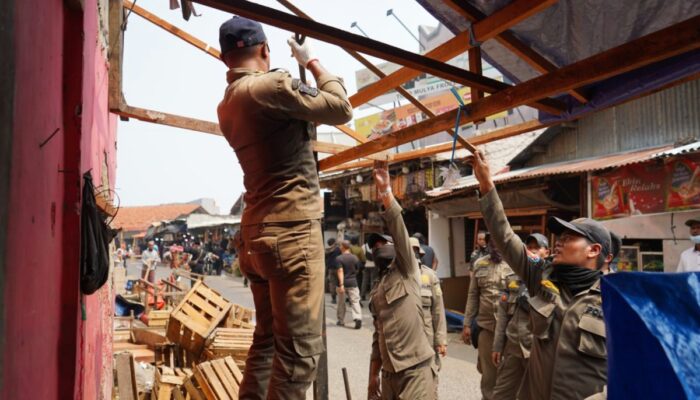 32 Bangunan Liar di Pasar Parung Dibongkar, PKL Bakal Dipindah ke Pasar Tohaga